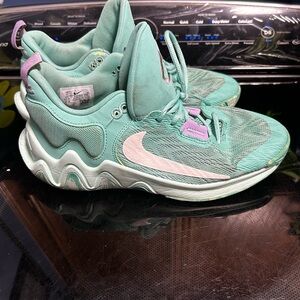 Nike Aqua Green Sneakers with White and Lavender Accents